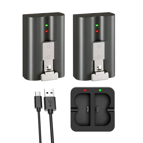 2er-Pack 6800mAh Schnellwechsel-Akku Pack von Ring, V4 Akku Und Ladestation für Ring Kamera, Ersatzakku für Ring Video Doorbell 2/3/4/3 Plus, Stick Up Cam(2/3Gen), Spotlight Cam Batterien. von kunbow