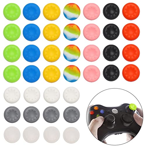 kuou 40 Stück Silikon Daumengriff-Kappen, Joystick-Zubehör, KEYCAP, PS2, PS3, PS4, PS5, Xbox 360, Xbox One, Xbox Series X/S Controller, mehrfarbig kuou 40 Stück Silikon Daumengriff-Kappen, Joystick-Zubehör, KEYCAP, PS2, PS3, PS4, PS5, Xbox 360, Xbox One, Xbox Series X/S Controller, mehrfarbig von kuou