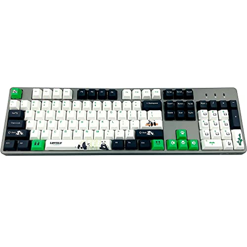 115 Tasten PBT Panda Keycaps Cherry Profile DYE-SUB Custom Keycaps für Cherry Gateron MX Switches Mechanische Tastaturen (nur Keycaps) von kutethy