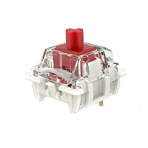Gateron 5pin G Red Pro 3.0 Switches Pre-lubed 3pin RGB SMD Linear für Gaming Mechanische Tastatur (36 Stück, Pro Red 3.0) von kutethy