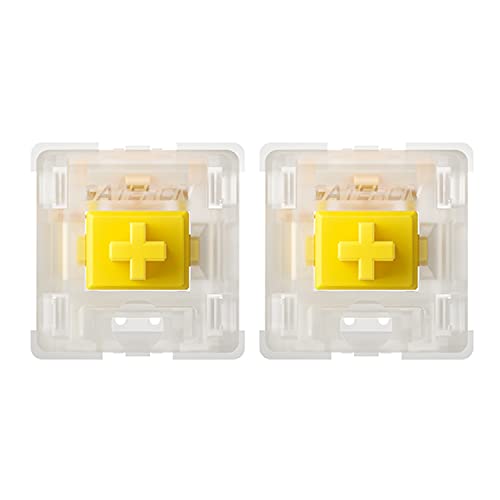 Gateron Milky Yellow Pro Switches, vorgeschmiert, linear, 5-polig, für alle mechanischen MX Tastaturen (108 Stück) von kutethy