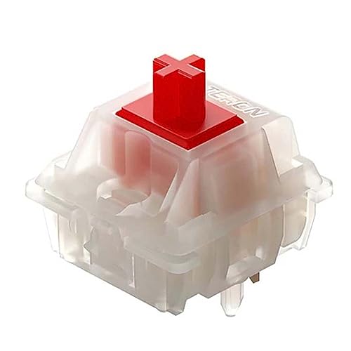 Gateron Switches Milchig Rot Mechanische Tastatur Gelb 5-polig für Alle Mechanischen MX-Tastaturen (108 Stück, Rot) von kutethy