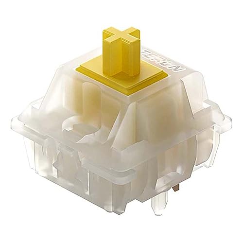 Gateron Switches milchig gelbe mechanische Tastatur gelb 5-polig für alle mechanischen MX-Tastaturen (36 Stück, gelb) von kutethy