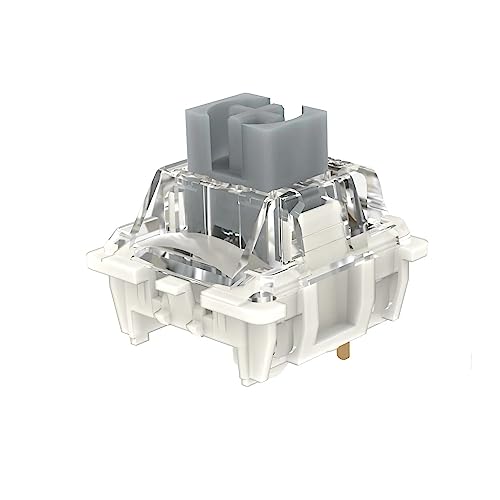 kutethy Gateron G Silver Pro 3.0 Schalter vorgeschmiert 3-polig RGB SMD linear staubdicht einzelner Federschalter für Gaming, mechanische Tastatur (108 Stück, Pro Silver 3.0) von kutethy
