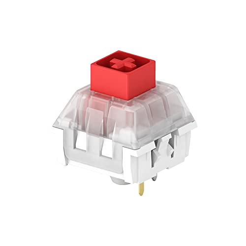 kutethy Kailh Box Switch weiß für mechanische Gaming-Tastatur, 3-polige Plattenmontage/RGB/SMD wasserdichter MX-Hebelschalter (108 Stück, Rot) von kutethy