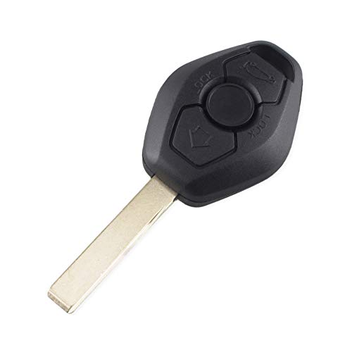Autoschlüssel-Etui für BMW E38 E39 E46 EWS-System 3-Tasten-Schlüsselanhänger-Etui Ersatz-Autoschlüssel-Schalenabdeckung Schlüsselloser Schlüsselanhänger mit Logo von kuyuansu