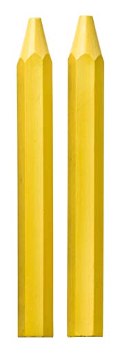 KWB 2er Set Signierkreide, gelb, Ø 110 mm x 11 mm, für Metal, Karton, Metal u. v. m. von kwb
