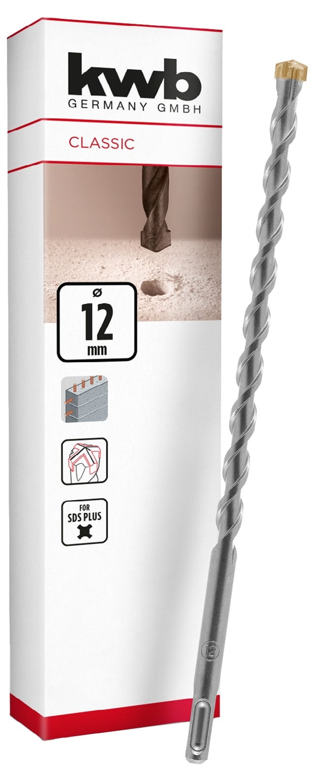 KWB SDS-Plus Hammerbohrer, 268312, 12x260 mm von kwb
