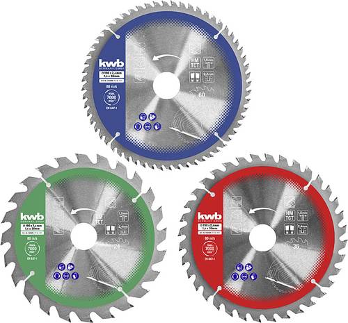 Kwb 584795 Kreissägeblatt-Set 165 x 16mm 1St. von kwb