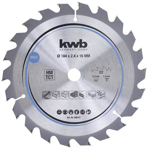 Kwb 586157 Hartmetall Kreissägeblatt 184 x 16mm 1St. von kwb