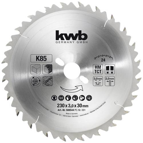 Kwb 588544 Kreissägeblatt 230 x 30mm 1St. Kwb 588544 Kreissägeblatt 230 x 30mm 1St. von kwb
