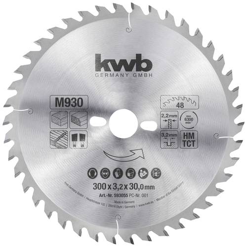 Kwb 593055 Kreissägeblatt 300 x 30mm 1St. Kwb 593055 Kreissägeblatt 300 x 30mm 1St. von kwb