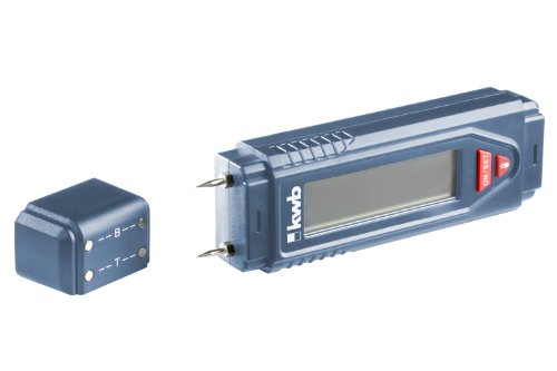 kwb Feuchtigkeitsmessgerät, perfekt als Holz-Feuchtemessgerät oder als Messgerät für Mauerwerk, inkl. 9 V Block-Batterie von kwb