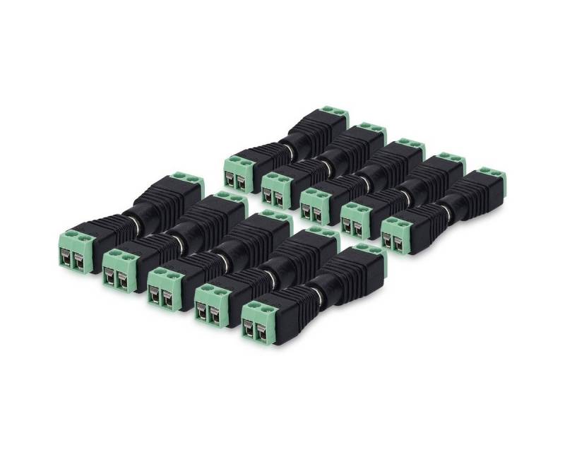 kwmobile 10x DC Stecker & Buchse Set - Adapter Stromkabel Steckverbindung Stromkabel, (3,80 cm) von kwmobile