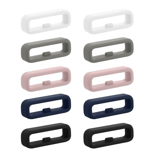 kwmobile 10x Smart Watch Band Halterung für 18mm Smartwatch Strap (Universal) Armbandhalterung - Bandschlaufe für Fitness Tracker und Smart Uhr aus Silikon - Mehrfarbig von kwmobile