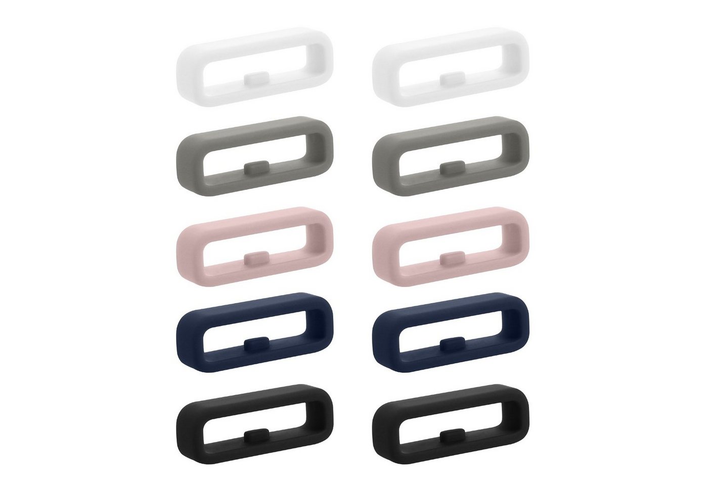 kwmobile 10x Smart Watch Band Halterung für 22mm Smartwatch Strap (Universal) Smartwatch, 1-tlg., Bandschlaufe für Fitness Tracker und Smart Uhr aus Silikon von kwmobile