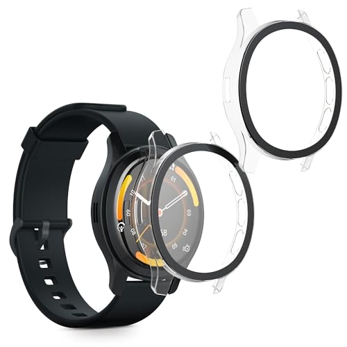 kwmobile 2X Cover kompatibel mit Garmin Venu 3S Hülle - Fullbody Fitnesstracker Case Set aus Glas - Transparent von kwmobile