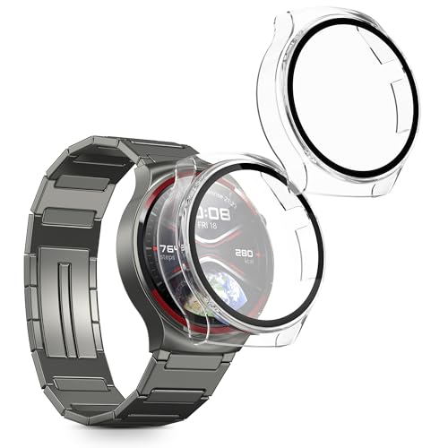 kwmobile 2X Cover kompatibel mit Huawei Watch 4 Pro Space Edition Hülle - Fullbody Fitnesstracker Case Set aus Glas - Transparent kwmobile 2X Cover kompatibel mit Huawei Watch 4 Pro Space Edition Hülle - Fullbody Fitnesstracker Case Set aus Glas - Transparent von kwmobile