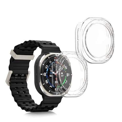 kwmobile 2X Cover kompatibel mit Samsung Galaxy Watch Ultra 47mm Hülle - Fullbody Fitnesstracker Case Set aus Glas - Transparent kwmobile 2X Cover kompatibel mit Samsung Galaxy Watch Ultra 47mm Hülle - Fullbody Fitnesstracker Case Set aus Glas - Transparent von kwmobile