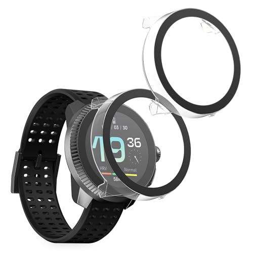 kwmobile 2X Cover kompatibel mit Suunto Race S Hülle - Fullbody Fitnesstracker Case Set aus Glas - Transparent von kwmobile