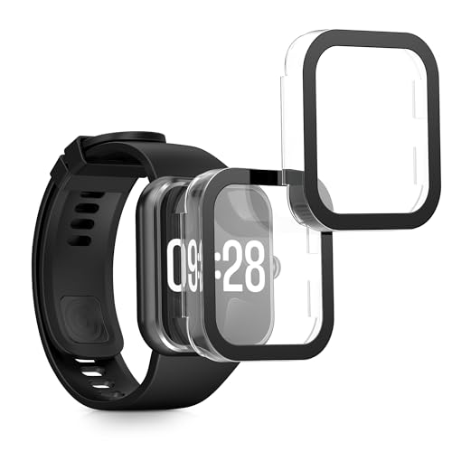 kwmobile 2X Cover kompatibel mit Xiaomi Redmi Watch 4 Hülle - Fullbody Fitnesstracker Case Set aus Glas - Transparent von kwmobile