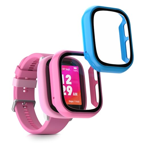 kwmobile 2X Cover kompatibel mit Xplora X6 Play Hülle - Fullbody Fitnesstracker Case Set aus Glas - Rosa Hellblau kwmobile 2X Cover kompatibel mit Xplora X6 Play Hülle - Fullbody Fitnesstracker Case Set aus Glas - Rosa Hellblau von kwmobile
