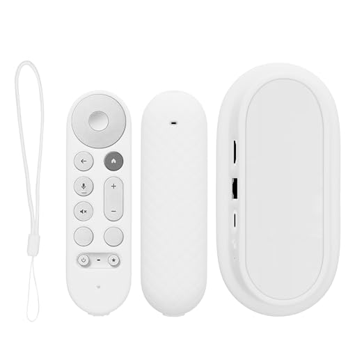 kwmobile 2X Hülle für Fernbedienung und Streaming Gerät kompatibel mit Google TV Streamer 4K - Silikon Case Set für TV Zubehör in Weiß kwmobile 2X Hülle für Fernbedienung und Streaming Gerät kompatibel mit Google TV Streamer 4K - Silikon Case Set für TV Zubehör in Weiß von kwmobile