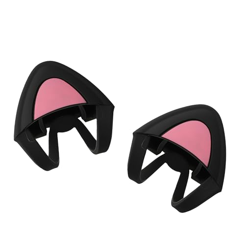 kwmobile 2X Katzenohren Aufsatz kompatibel mit Overear Headphone - Deko Accessoire für Kopfhörer Breite 2,5 bis 3,8 cm - Katzenkopfhörer Set - Schwarz Pink kwmobile 2X Katzenohren Aufsatz kompatibel mit Overear Headphone - Deko Accessoire für Kopfhörer Breite 2,5 bis 3,8 cm - Katzenkopfhörer Set - Schwarz Pink von kwmobile