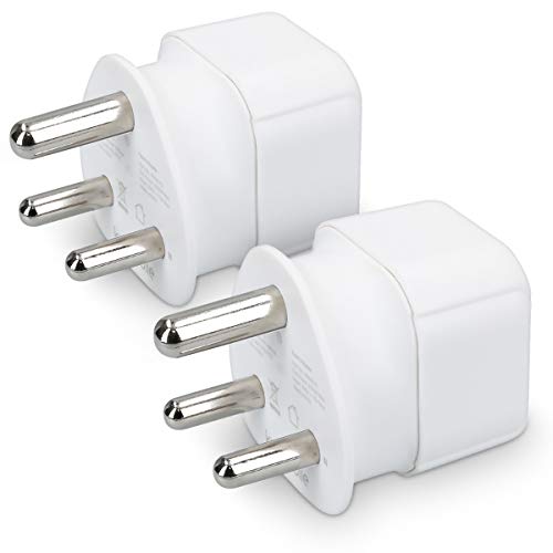 kwmobile 2X Reiseadapter Südafrika Typ-M - Reise Adapter Reisestecker Schuko EU zu Typ M Steckdose in z. B. Südafrika - Stromadapter Urlaub Weiß von kwmobile