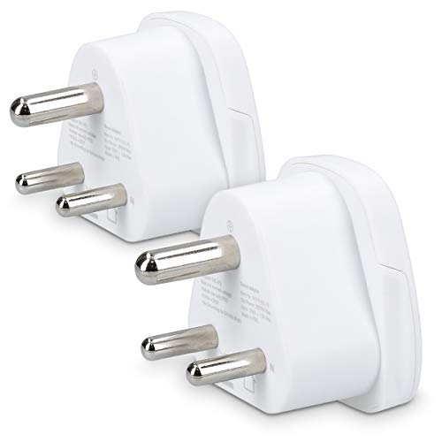 kwmobile 2X Reiseadapter Typ-D - Reise Adapter zu Typ D Steckdose in z. B. Indien Sri Lanka Nepal - Stromadapter Urlaub Weiß kwmobile 2X Reiseadapter Typ-D - Reise Adapter zu Typ D Steckdose in z. B. Indien Sri Lanka Nepal - Stromadapter Urlaub Weiß von kwmobile