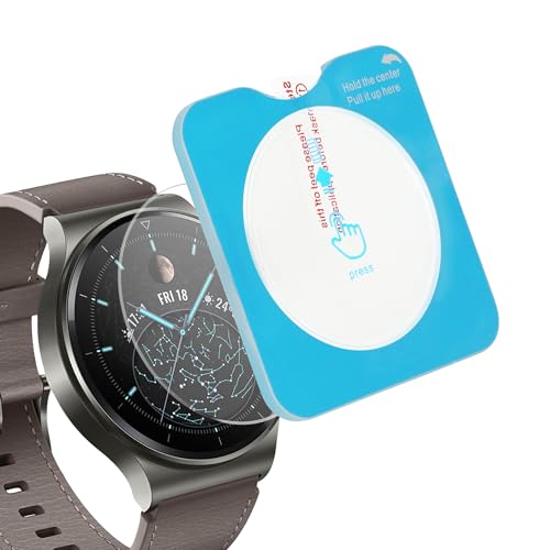 kwmobile 2X Schutzglas kompatibel mit Huawei Watch GT 2 Pro Folie - Hart Glas Schutzfolie für Smartwatch - Displayschutz für Fitness Tracker Transparent von kwmobile