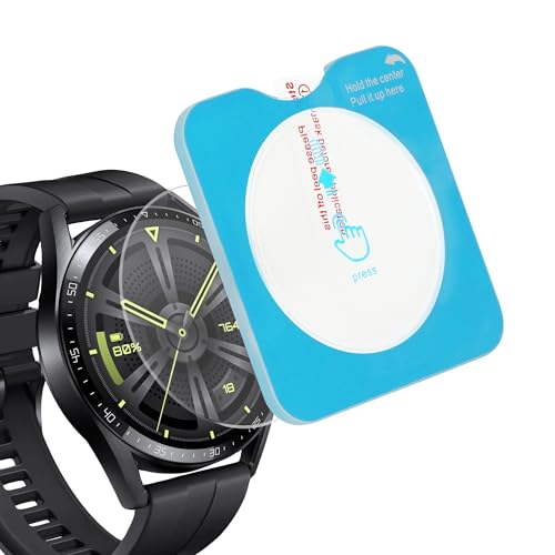 kwmobile 2X Schutzglas kompatibel mit Huawei Watch GT 3 (46mm) Folie - Hart Glas Schutzfolie für Smartwatch - Displayschutz für Fitness Tracker Transparent von kwmobile