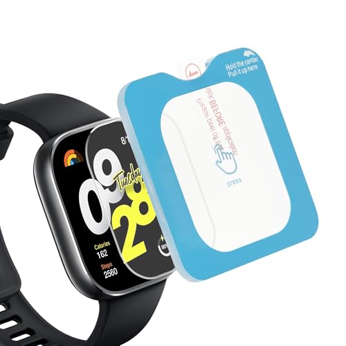 kwmobile 2X Schutzglas kompatibel mit Xiaomi Redmi Watch 4 Folie - Hart Glas Schutzfolie für Smartwatch - Displayschutz für Fitness Tracker Transparent von kwmobile