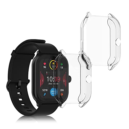 kwmobile 2X Schutzhülle kompatibel mit Huami Amazfit GTS 4 Hülle - Fullbody Cover Set aus Silikon - Transparent kwmobile 2X Schutzhülle kompatibel mit Huami Amazfit GTS 4 Hülle - Fullbody Cover Set aus Silikon - Transparent von kwmobile