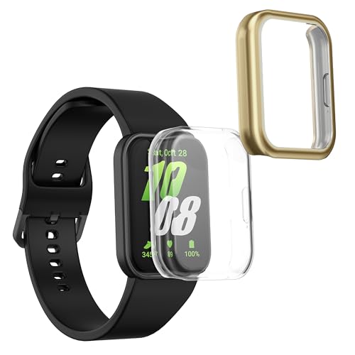 kwmobile 2X Schutzhülle kompatibel mit Samsung Galaxy Fit 3 Hülle - Fullbody Cover Set aus Silikon - Transparent Gold kwmobile 2X Schutzhülle kompatibel mit Samsung Galaxy Fit 3 Hülle - Fullbody Cover Set aus Silikon - Transparent Gold von kwmobile