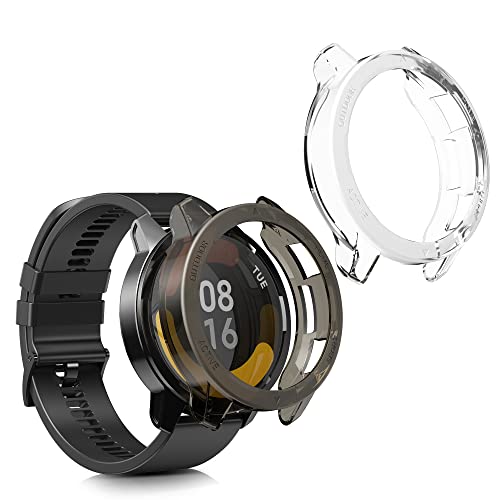 kwmobile 2X Sport Schutzhülle kompatibel mit Xiaomi Watch S1 Active Hülle - Silikon Cover klar - Case ohne Tracker - Schwarz Transparent kwmobile 2X Sport Schutzhülle kompatibel mit Xiaomi Watch S1 Active Hülle - Silikon Cover klar - Case ohne Tracker - Schwarz Transparent von kwmobile
