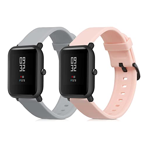 kwmobile 2x Sportarmband kompatibel mit Huami Amazfit Bip S/Bip S Lite Armband - Fitnesstracker Band Set aus TPU Silikon von kwmobile