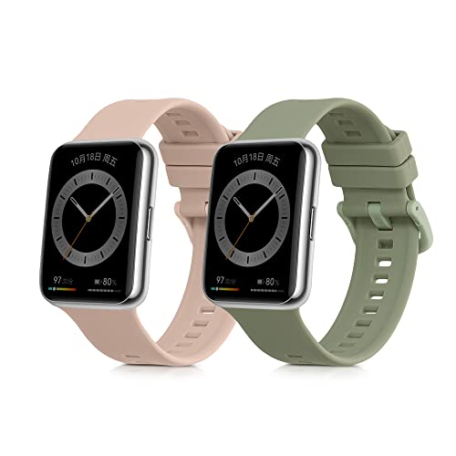 kwmobile 2X Sportarmband kompatibel mit Huawei Watch Fit 2 Armband - Fitnesstracker Band Set aus TPU Silikon von kwmobile
