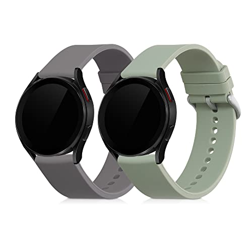 kwmobile 2x Sportarmband kompatibel mit Samsung Galaxy Watch 4 (40mm) Armband - Fitnesstracker Band Set aus TPU Silikon von kwmobile