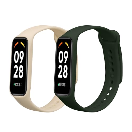 kwmobile 2X Sportarmband kompatibel mit Xiaomi Smart Band 8 Active Armband - Fitnesstracker Band Set aus TPU Silikon von kwmobile