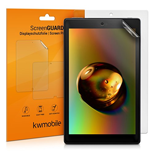 kwmobile 2X Tablet Schutzfolie kompatibel mit Amazon Fire HD 10 (2017/2019) Folie - Full Screen Protector - Tablet Displayfolie entspiegelt von kwmobile