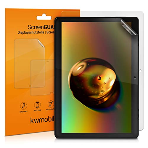 kwmobile 2X Tablet Schutzfolie kompatibel mit Lenovo Tab M10 Folie - Full Screen Protector - Tablet Displayfolie entspiegelt von kwmobile