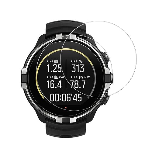 kwmobile 2x Echtglas Displayschutzfolie kompatibel mit Suunto 9/9 Baro/Spartan Sport Wrist HR Schutzglas - Displayschutz für Smartwatch aus Glas - Schutz Glas für Fitness Tracker von kwmobile