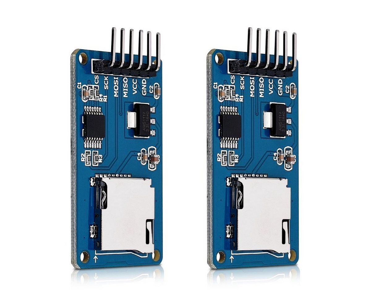 kwmobile 2x Micro SD Card Modul für Arduino und andere Microcontroller Computer-Adapter, 4,50 cm von kwmobile