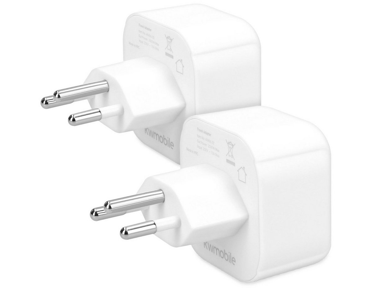 kwmobile 2x Reiseadapter Schweiz Typ-J - Schuko EU zu Typ J Steckdose Adapter, 6.60 cm kwmobile 2x Reiseadapter Schweiz Typ-J - Schuko EU zu Typ J Steckdose Adapter, 6.60 cm von kwmobile
