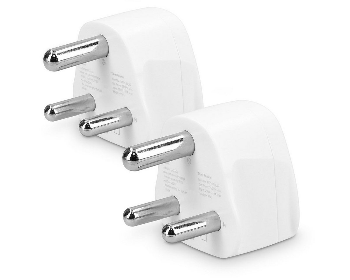 kwmobile 2x Reiseadapter Südafrika Typ-M, für Südafrika Stromadapter, 5,60 cm von kwmobile