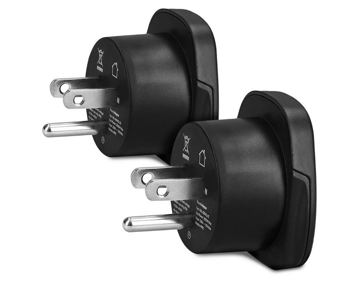 kwmobile 2x Reiseadapter USA Typ-B - Stromadapter für USA Steckdosen Adapter, 5.10 cm kwmobile 2x Reiseadapter USA Typ-B - Stromadapter für USA Steckdosen Adapter, 5.10 cm von kwmobile