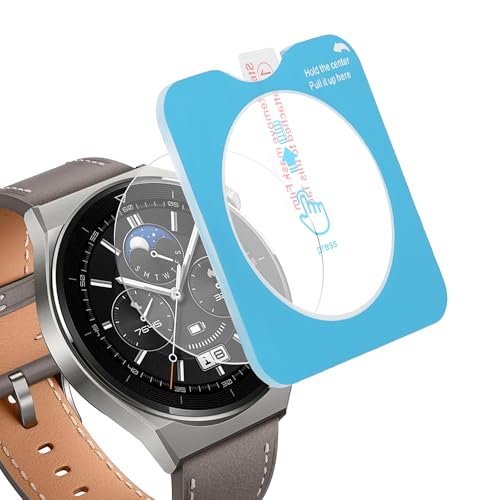 kwmobile 2X Schutzglas kompatibel mit Huawei Watch GT3 Pro (46mm) Folie - Hart Glas Schutzfolie für Smartwatch - Displayschutz für Fitness Tracker Transparent von kwmobile