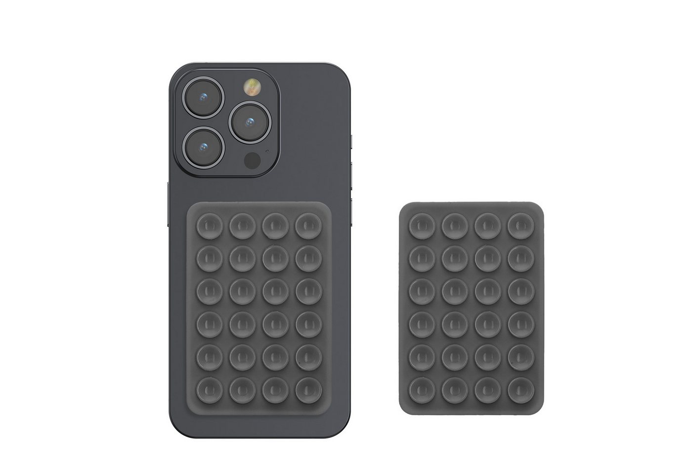kwmobile 2x Silikon Saugnapf Handyhalterung - Handy Halter selbstklebend Popsockets, (1-tlg., 5,5 x 8cm Universal Halterung für Handyhüllen) von kwmobile