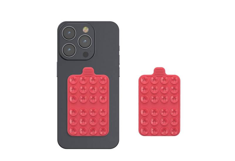 kwmobile 2x Silikon Saugnapf Handyhalterung - Handy Halter selbstklebend Popsockets, (1-tlg., 5,5 x 9cm Universal Halterung für Handyhüllen) von kwmobile